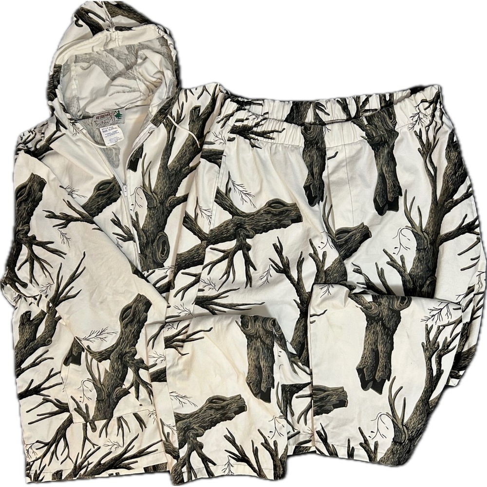 Vintage Golden Retriever Outdoor Apparel Tree Camo overwhites Set‎ Mens XL White
